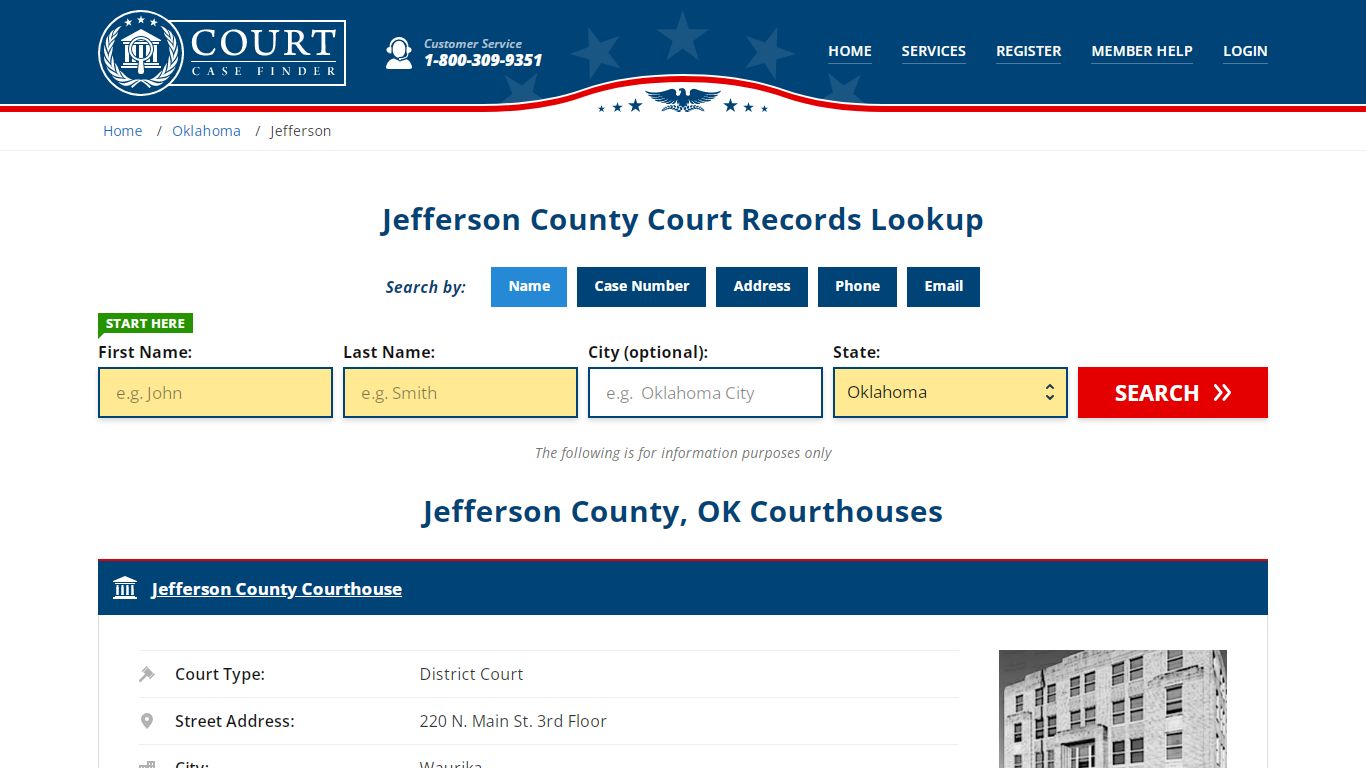 Jefferson County Court Records | OK Case Lookup