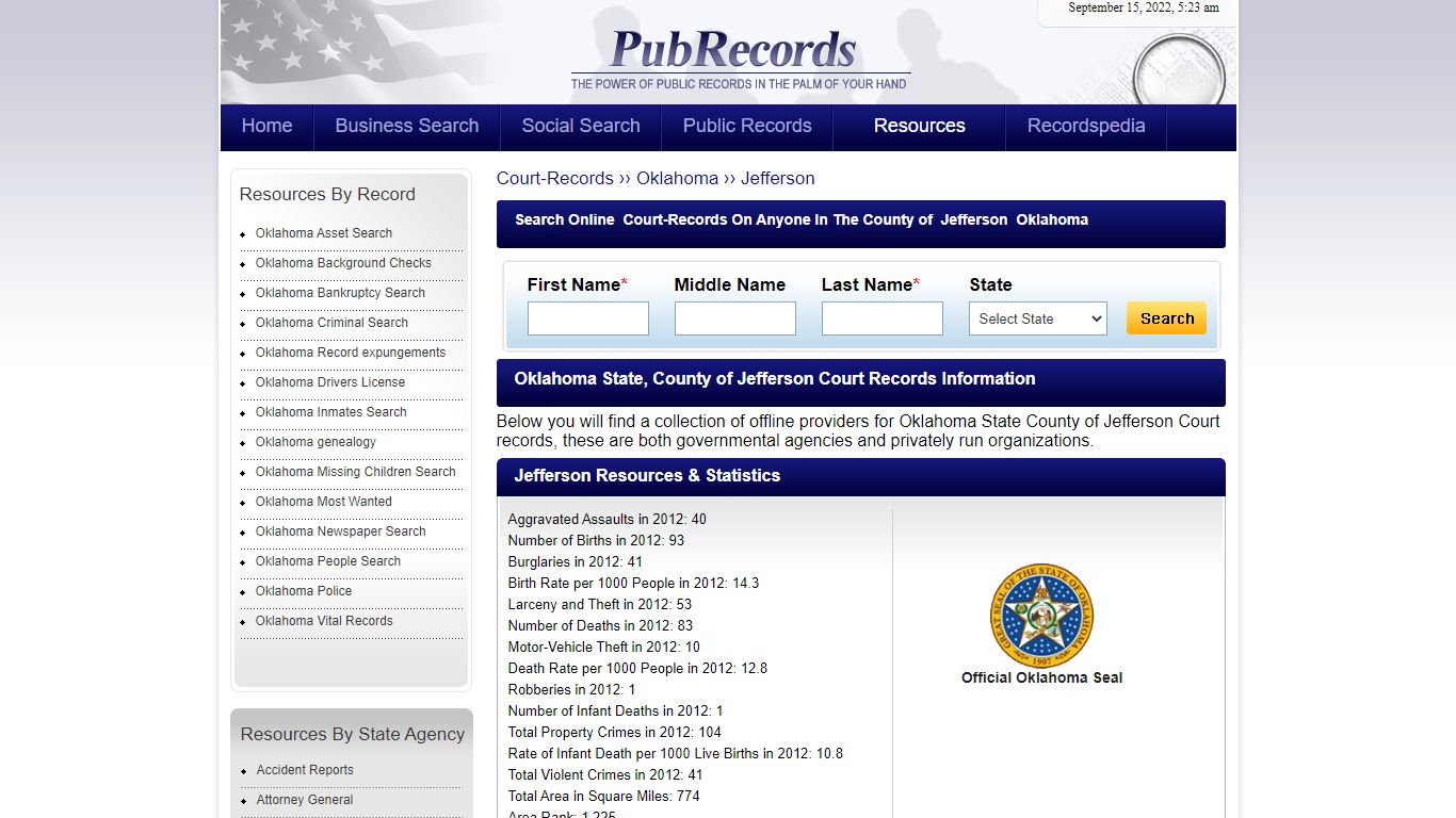 Jefferson County, Oklahoma Court Records - Pubrecords.com